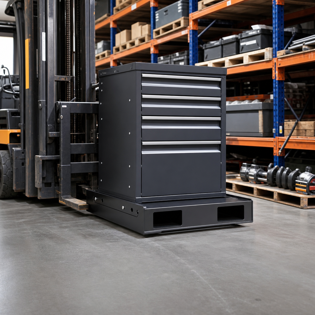 Fork Lift Base Accessory for 525mm Wide Drawer Cabinets