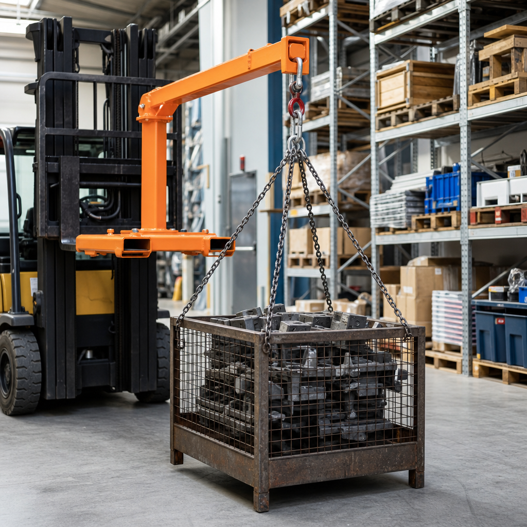 Fork Mounted Crane Hook Attachments for Forklift Lifting