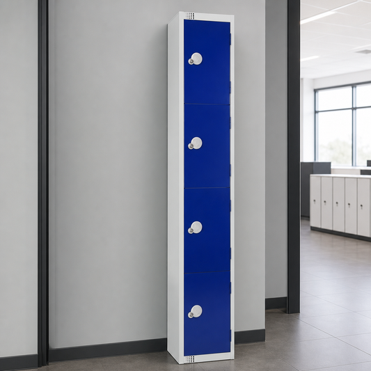 Four Door Antibacterial Metal Lockers with Cam Locks