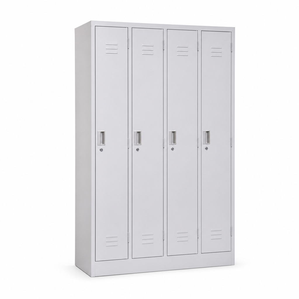 Four Door Metal Storage Lockers with Anti-Bacterial Coating