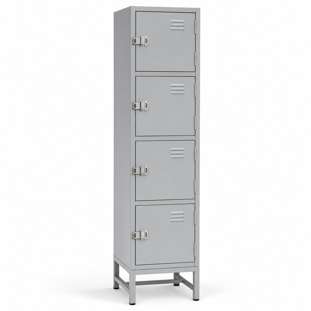 Four Door Nest Metal Lockers with Hasp Lock and Stand