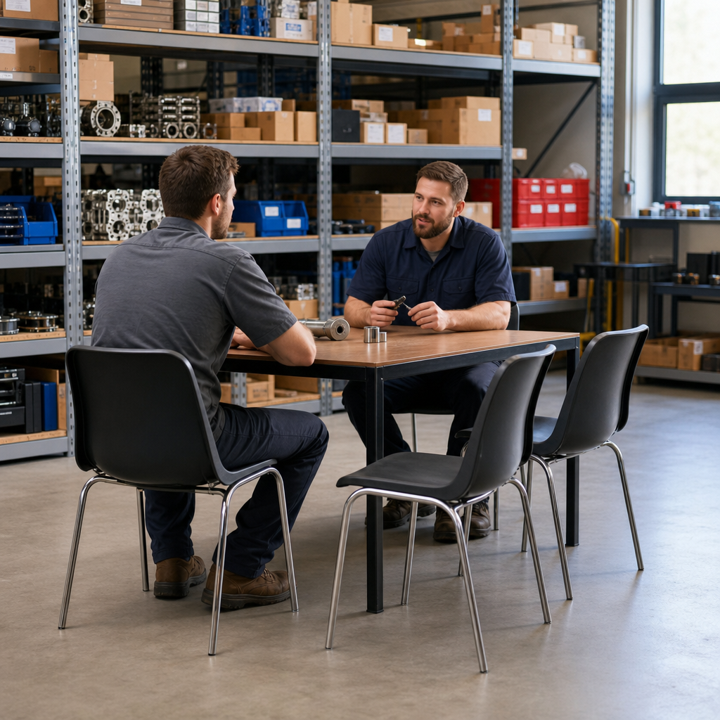 Four Leg Meeting Chair Without Armrests