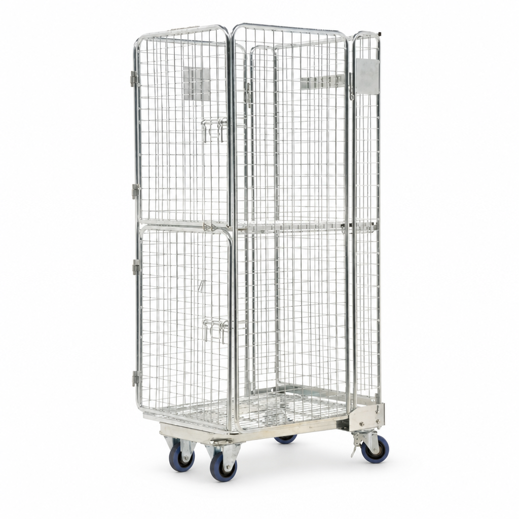 Four Sided Nestable Steel A-Frame Roll Cage 500kg Capacity