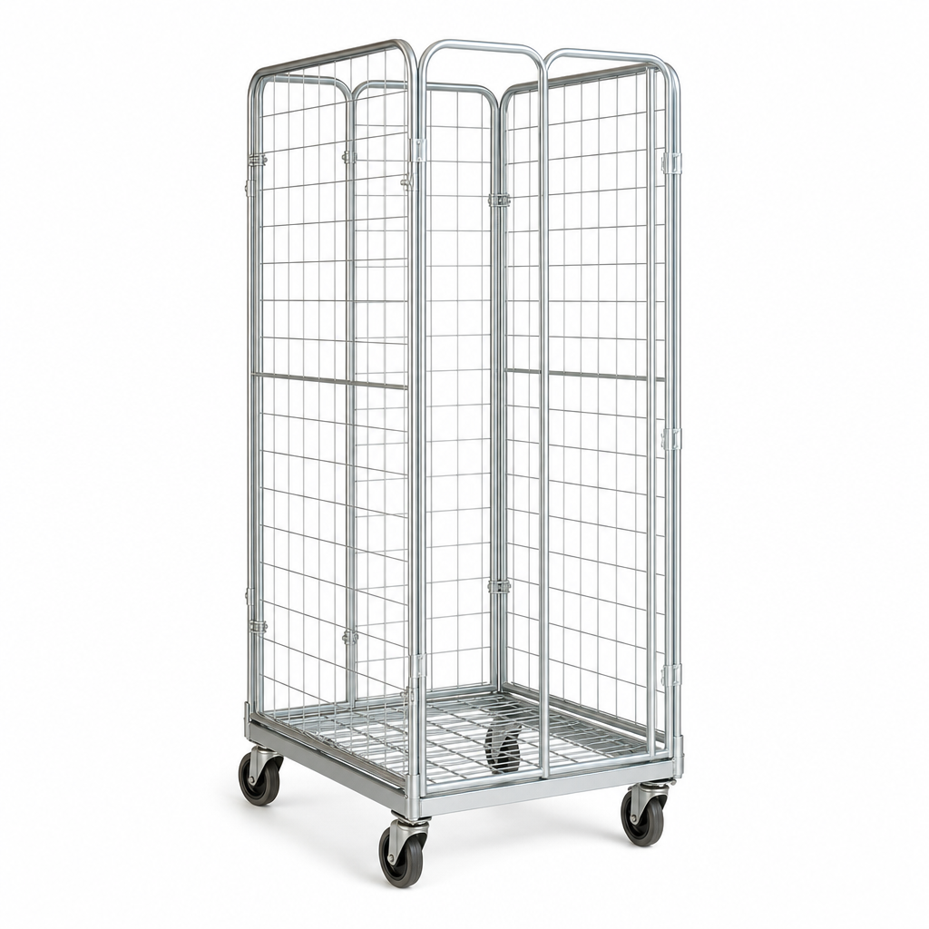 Four Sided Nestable Steel A-Frame Roll Cage 500kg Capacity