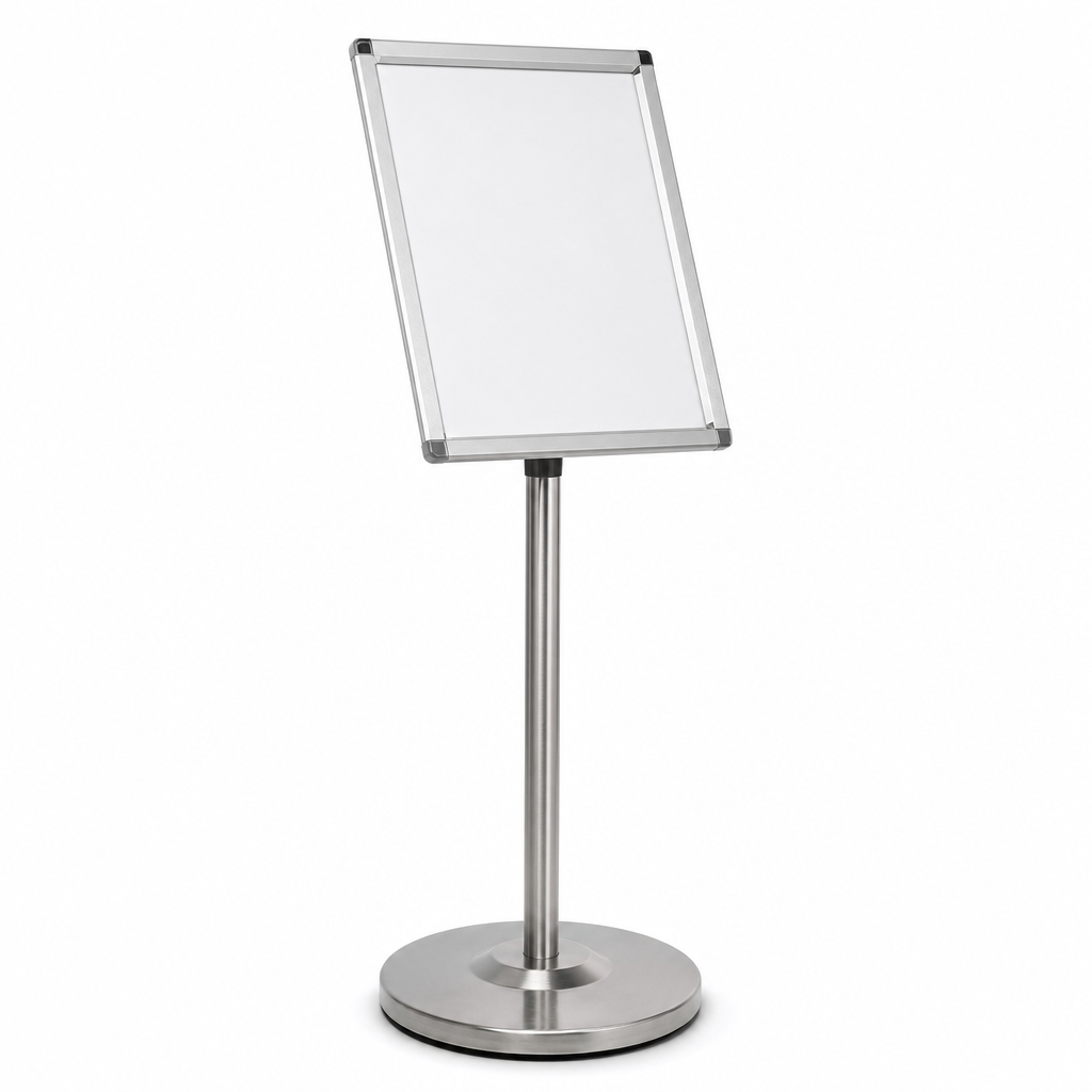 Free Standing Information Sign Display with Stable Base