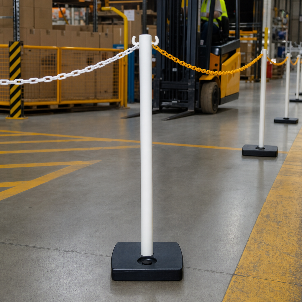 Freestanding Chain Post with PVC Base
