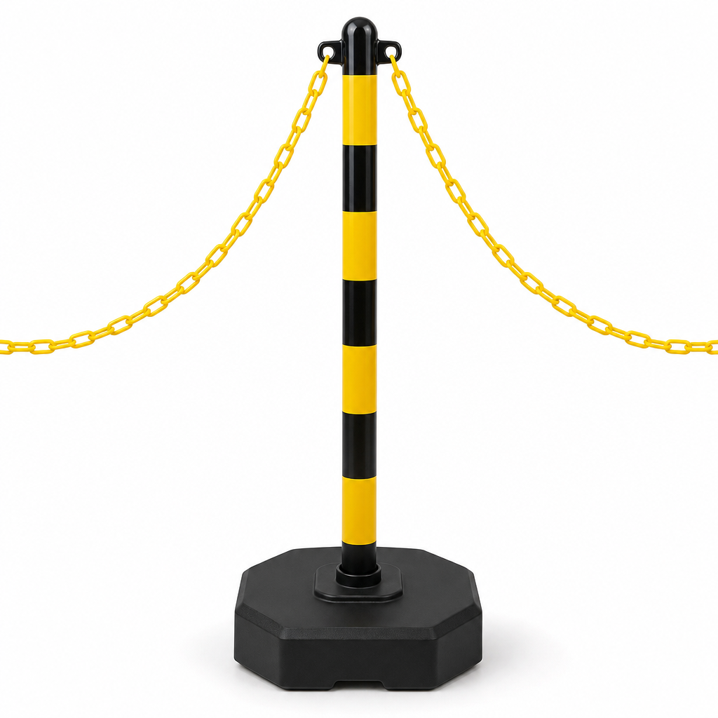 Freestanding Chain Post with PVC Base