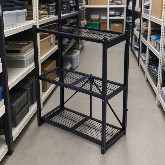 Freestanding Folding Shelving Unit with 3 or 4 Shelves