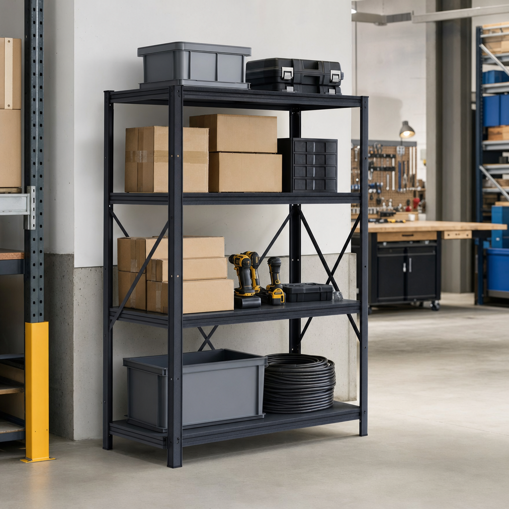 Freestanding Folding Shelving Unit with 3 or 4 Shelves
