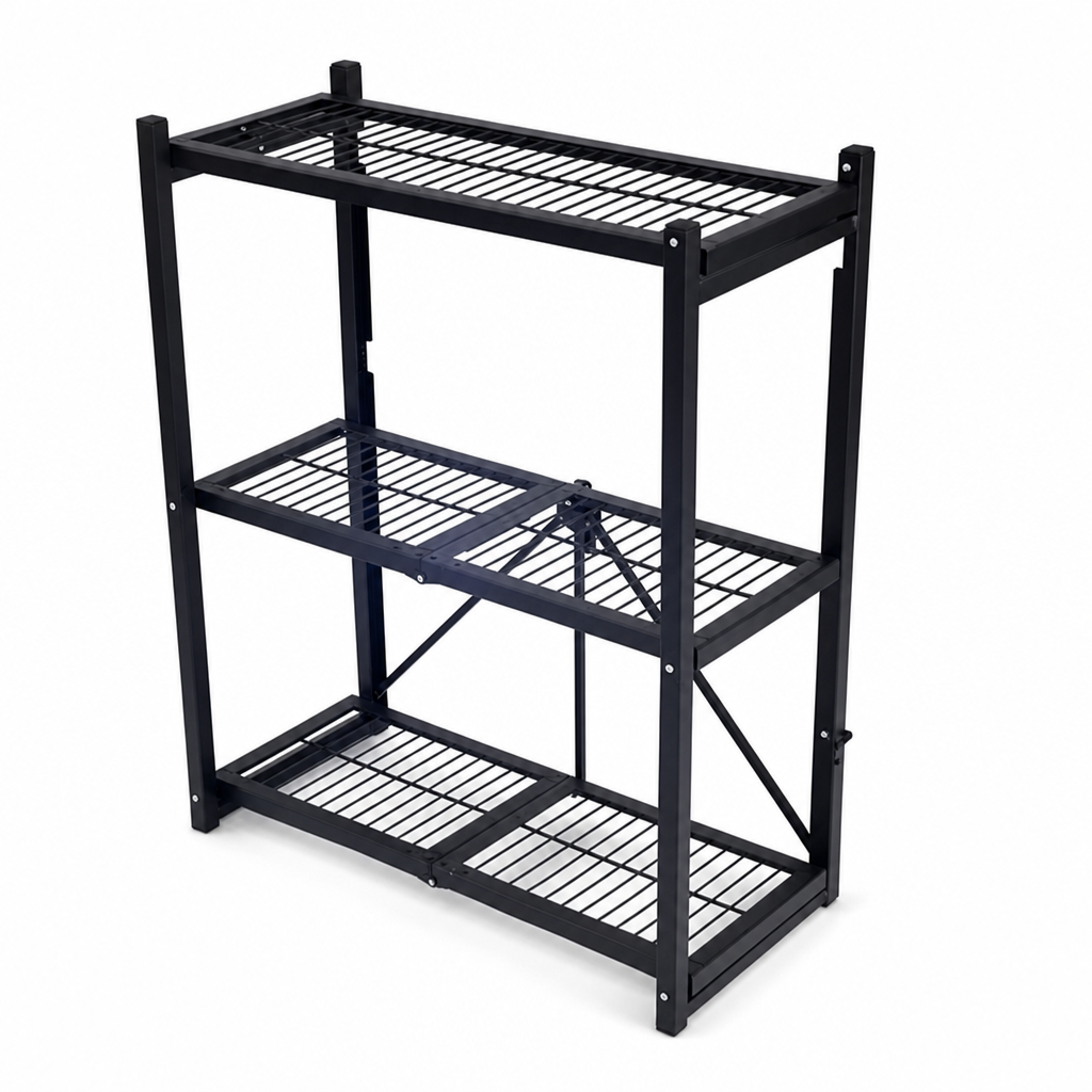 Freestanding Folding Shelving Unit with 3 or 4 Shelves