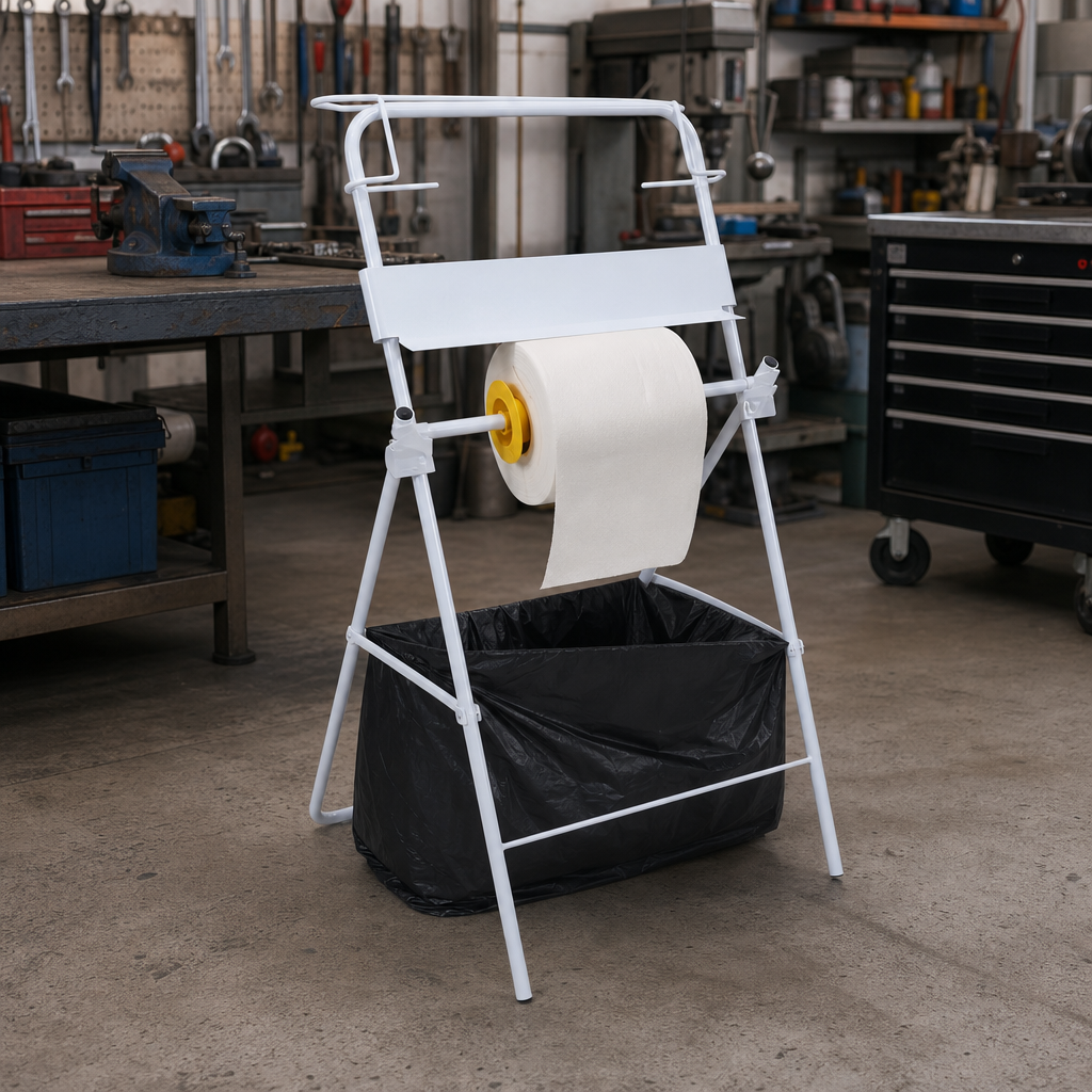 Freestanding Paper Towel Dispenser with Bag Holder