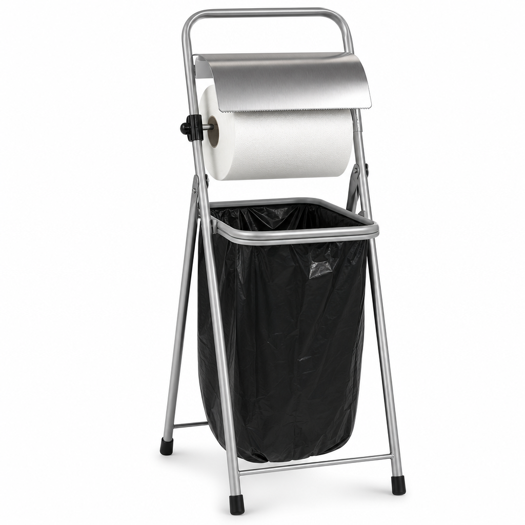 Freestanding Paper Towel Dispenser with Bag Holder