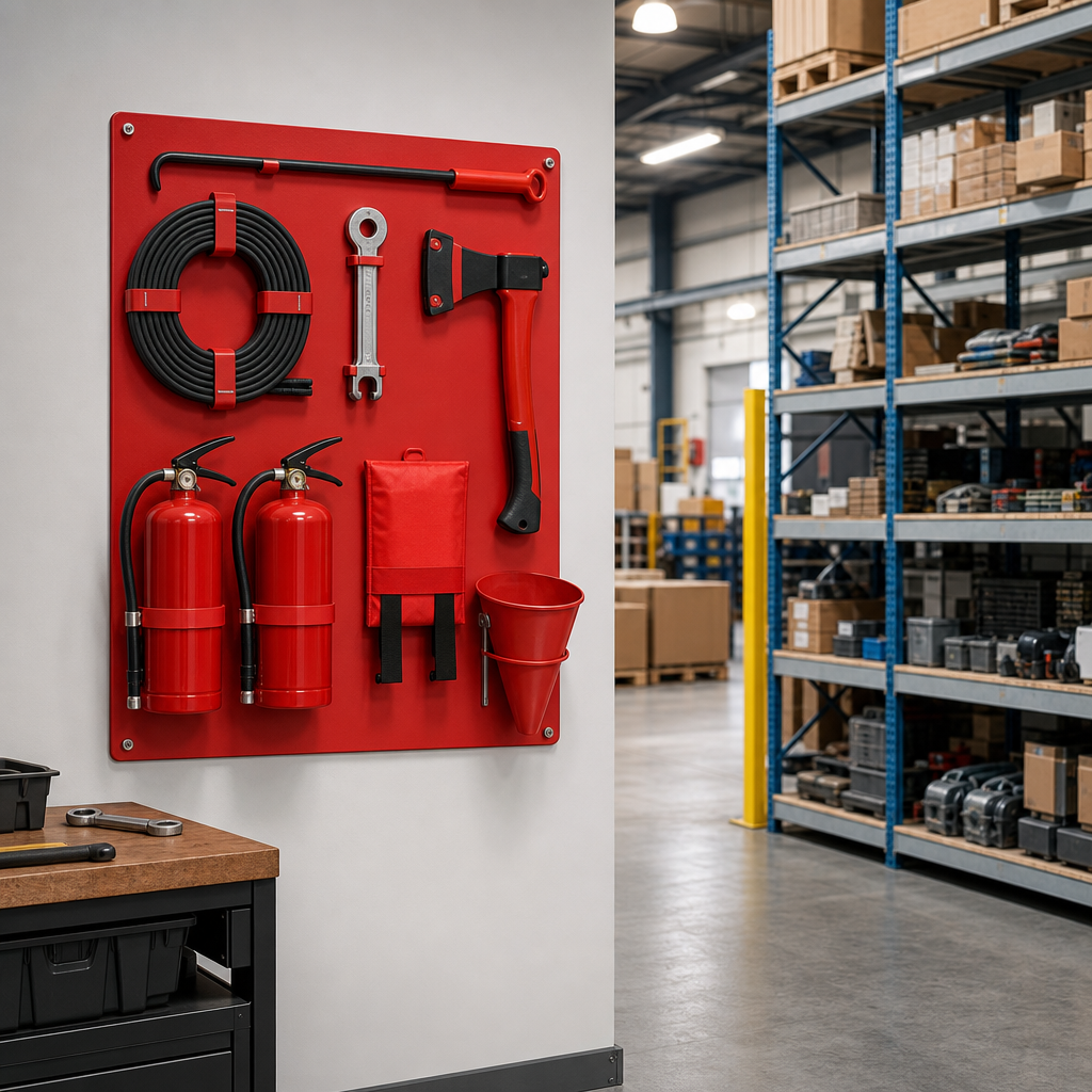 Fully Equipped Fire Safety Shadow Board Kit