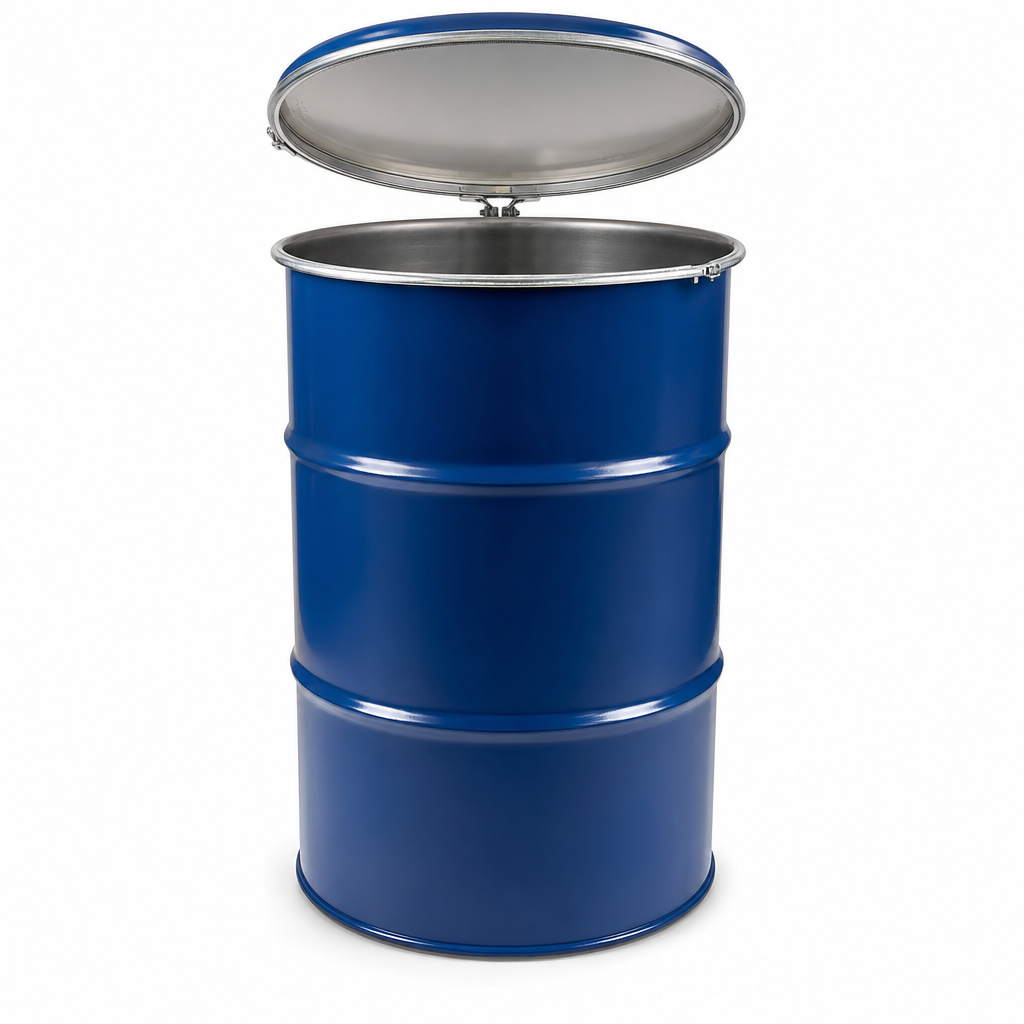 Fully Opening Reconditioned 216 L Steel Drum
