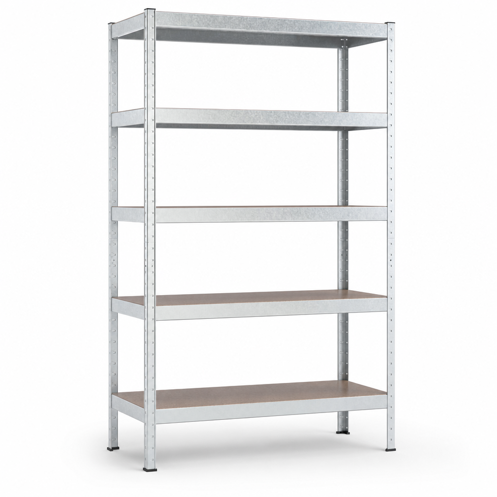 Galvanised Garage Shelving 2000mm High with 5 Shelves