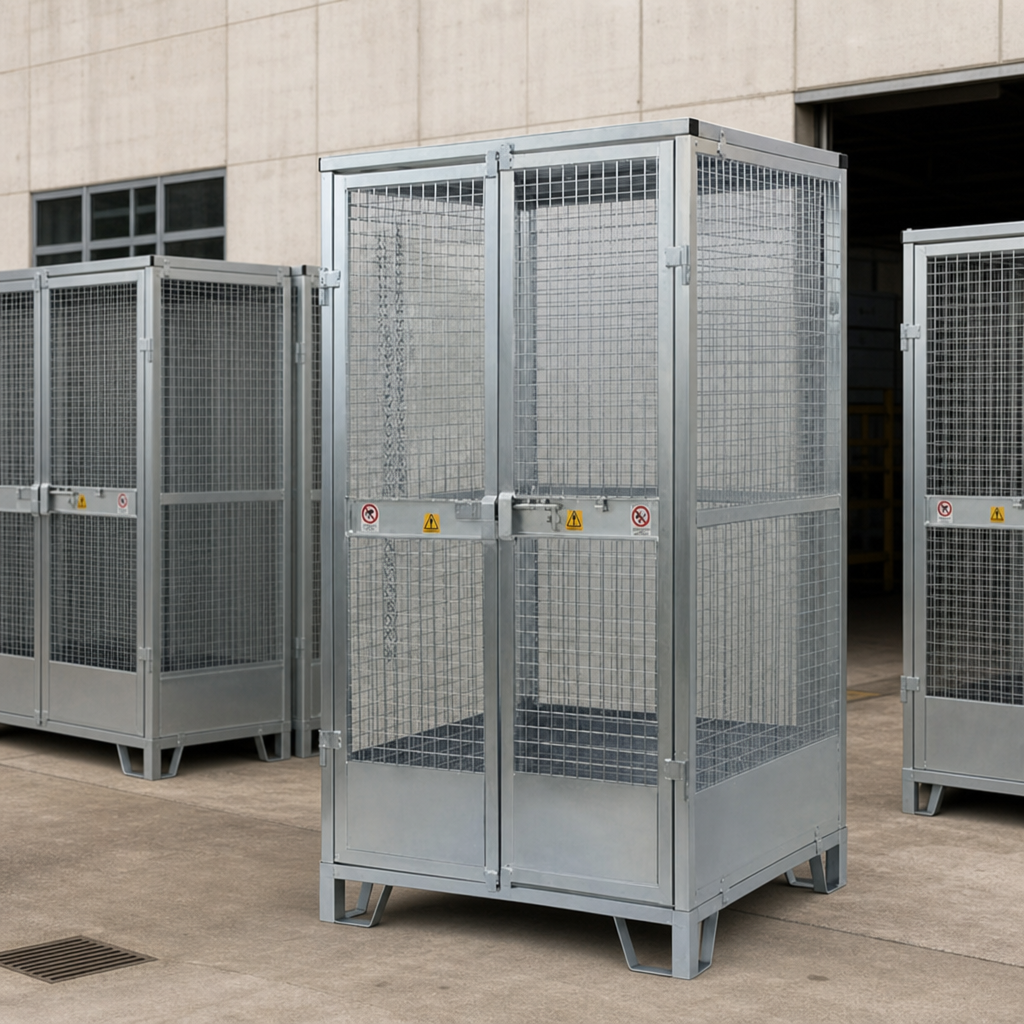 Galvanised Gas Cylinder Storage Cage for 9 to 12 Cylinders