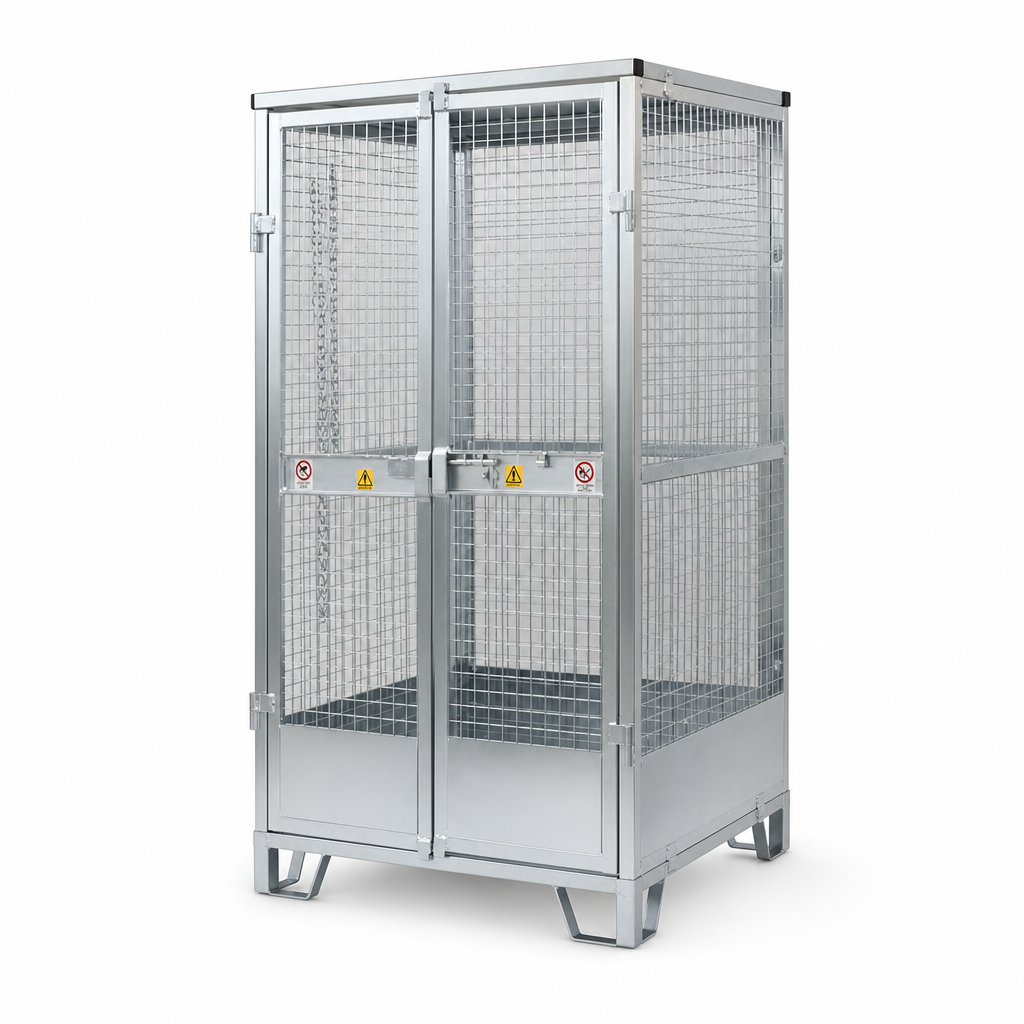 Galvanised Gas Cylinder Storage Cage for 9 to 12 Cylinders