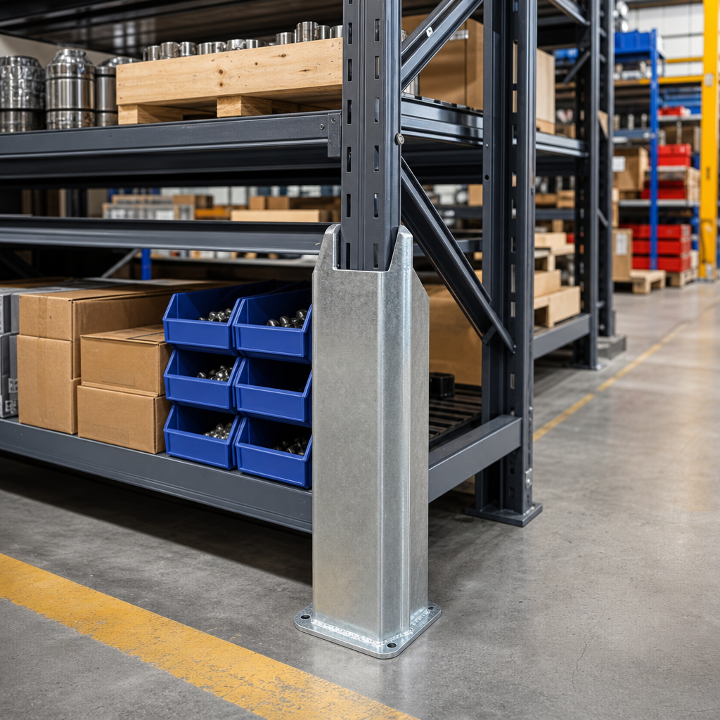 Galvanised Heavy Duty Rack Post Protector 600mm High