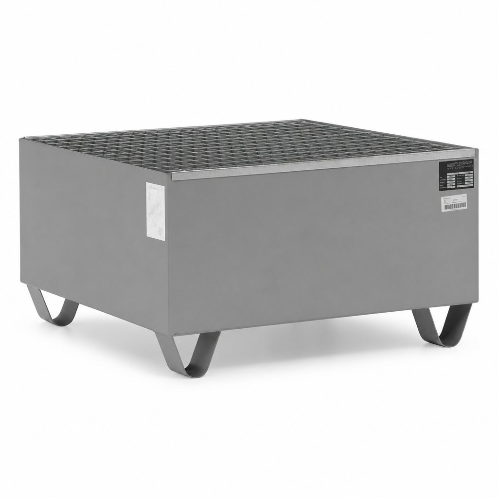 Galvanised Steel Bunded Spill Basin for 1 Drum