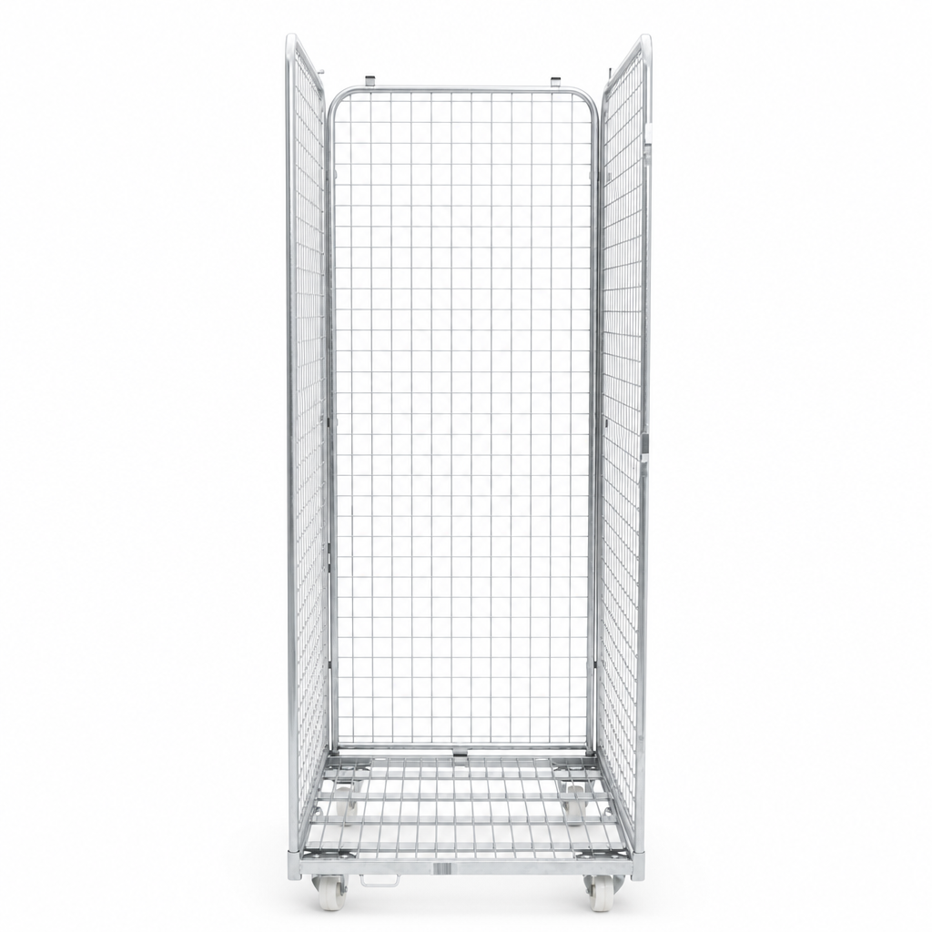 Galvanised Steel Mesh Roll Pallet Cage 400kg UDL