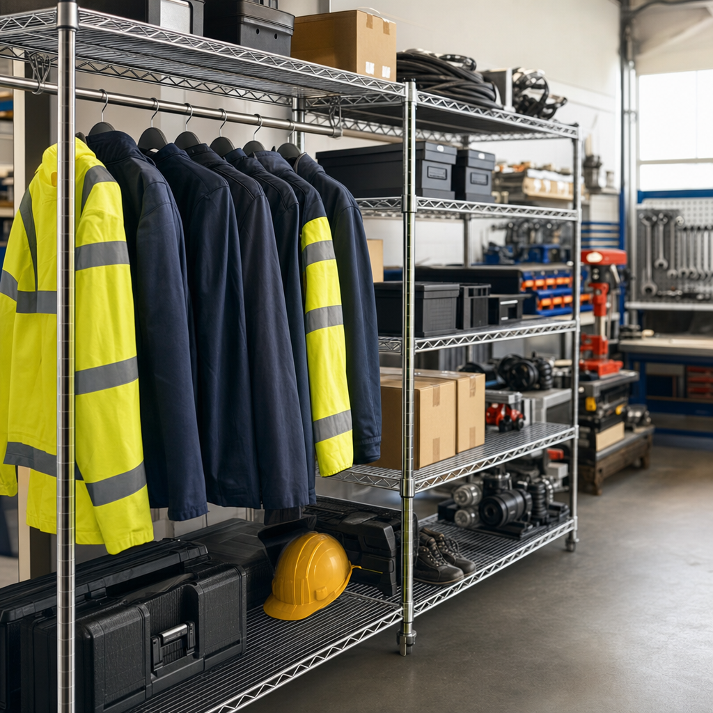 Garment Rails and Hook Sets for Wire Shelving Bays