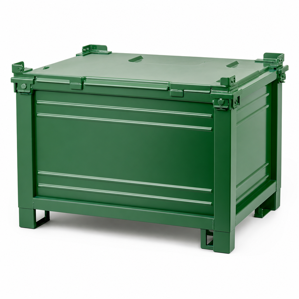 Green Heavy Duty Storage Container with Interlocking Lid