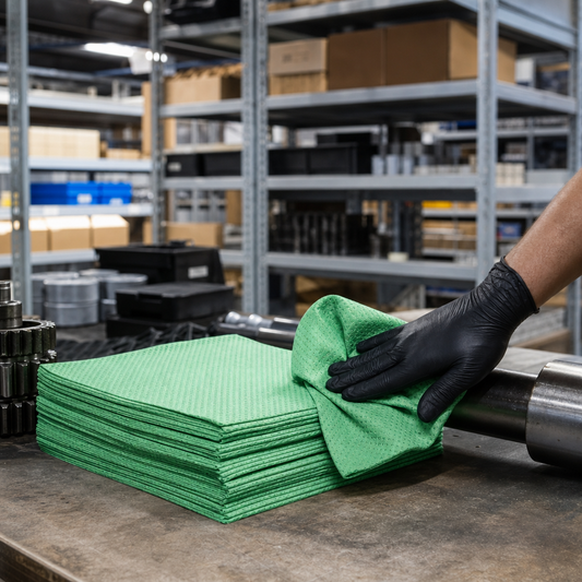 Green Heavyweight Reusable Cleaning Cloths