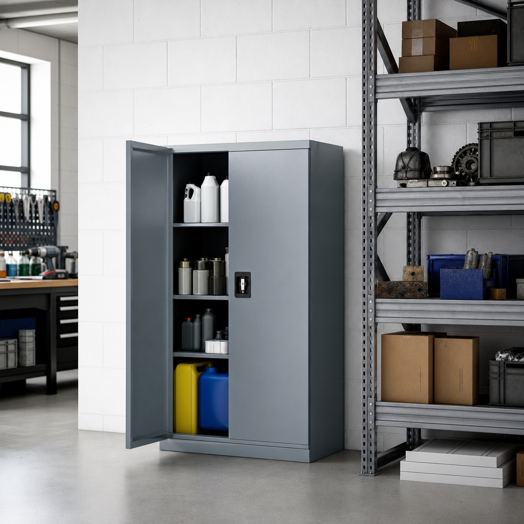 Grey COSHH Hazardous Material Cabinet 1000 x 915mm