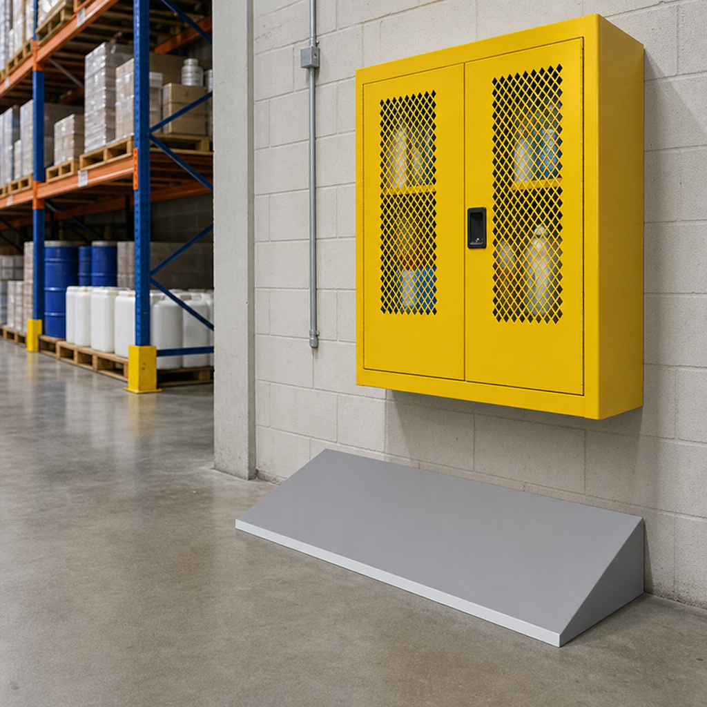 Grey Steel COSHH Cabinet Sloping Top Accessory
