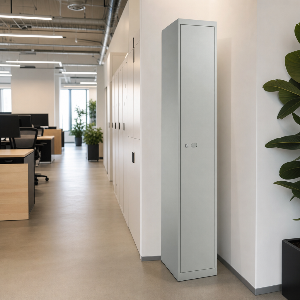 Grey Steel Office Lockers with 1 to 6 Doors