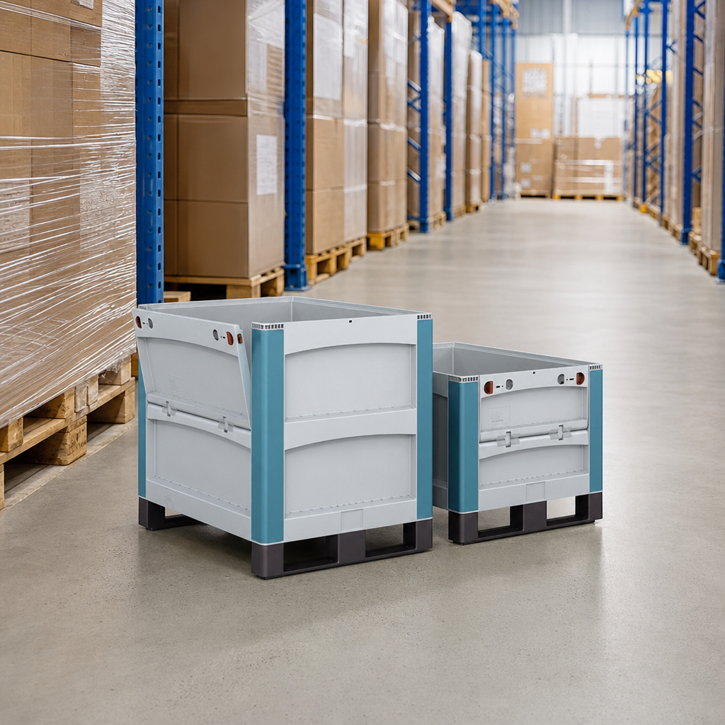 Half Drop Door Heavy Duty Plastic Pallet Boxes