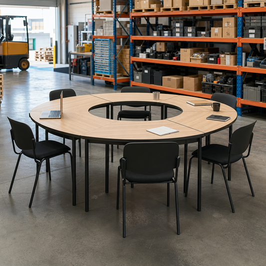 Half Moon Modular Conference Table with MFC Top