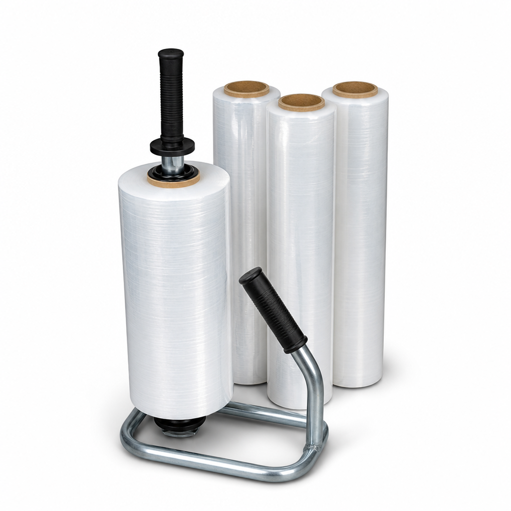 Hand Applied Clear Blown Stretch Film Wrap Rolls