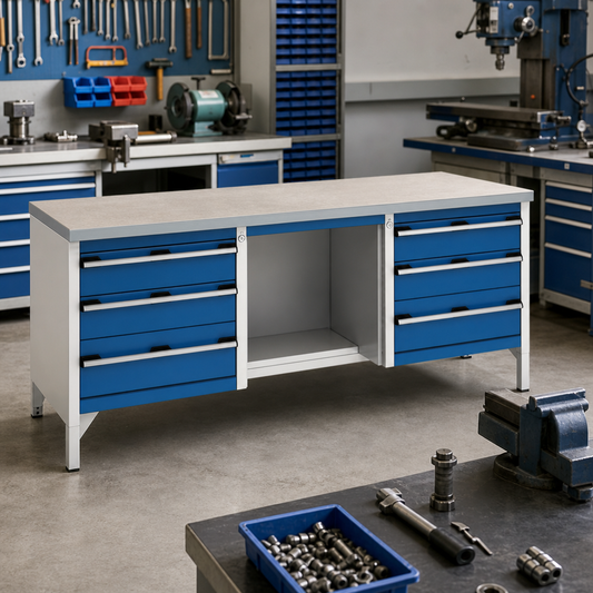 Heavy Duty 6-Drawer Industrial Workbench 840x2000x750mm