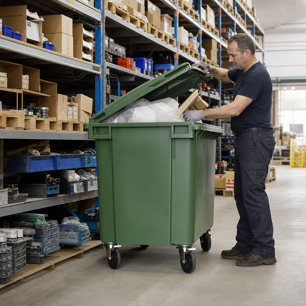 Heavy Duty 770L Four Wheel Wheelie Bin