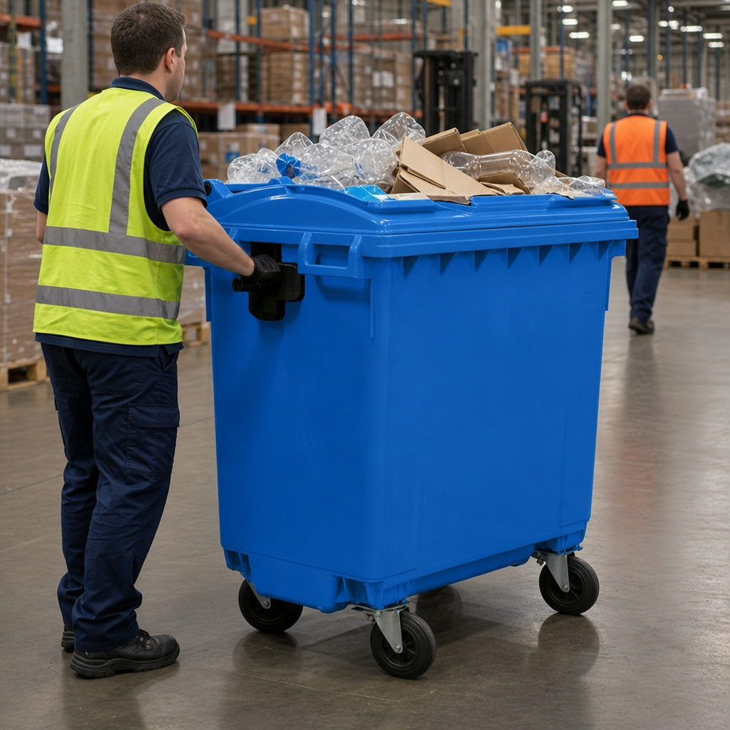 Heavy Duty 770L Four Wheel Wheelie Bin