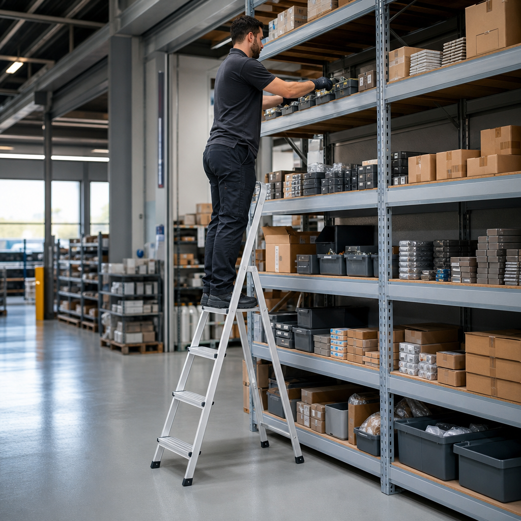 Heavy Duty Aluminium Platform Step Ladder