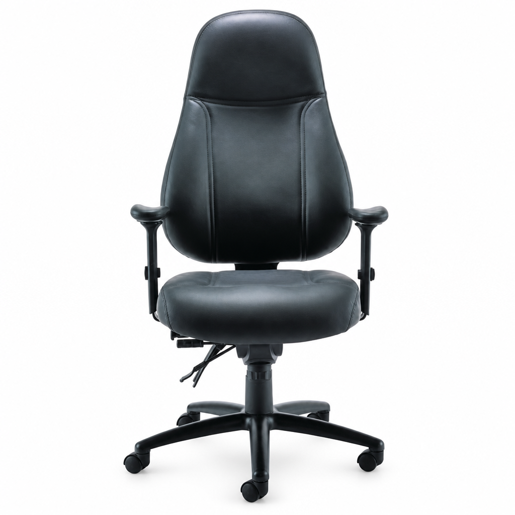 Heavy Duty Black Leather Executive Office Chair