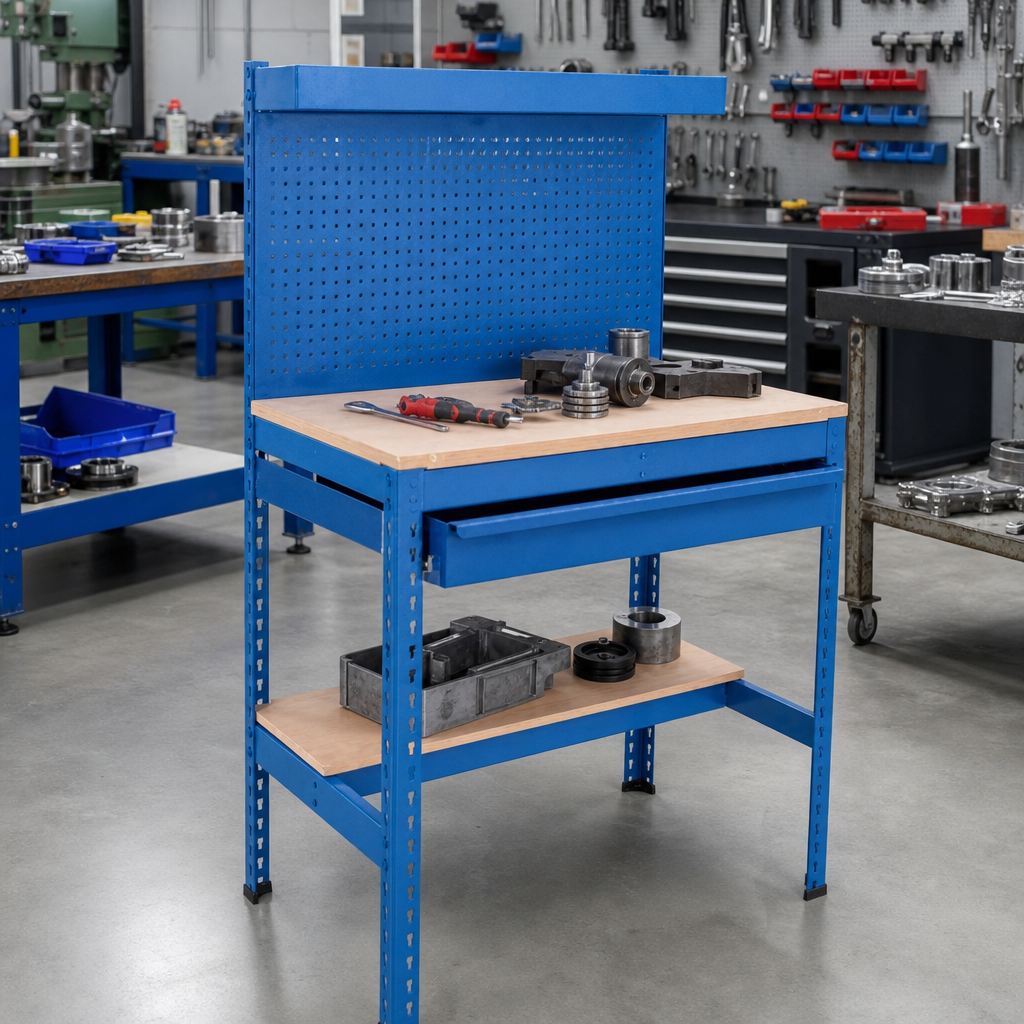 Heavy Duty Compact Workstation with Full Drawer