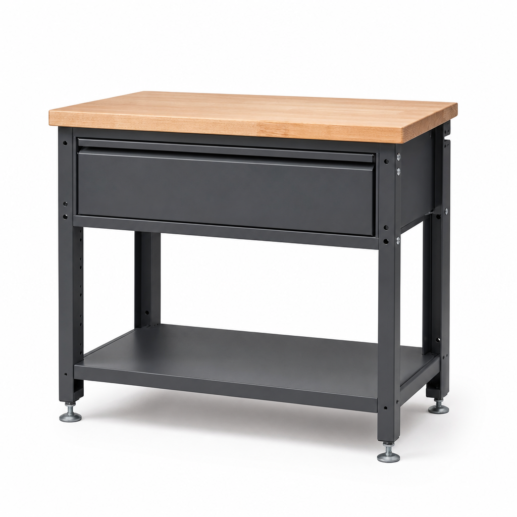 Heavy Duty Compact Workstation with Full Drawer