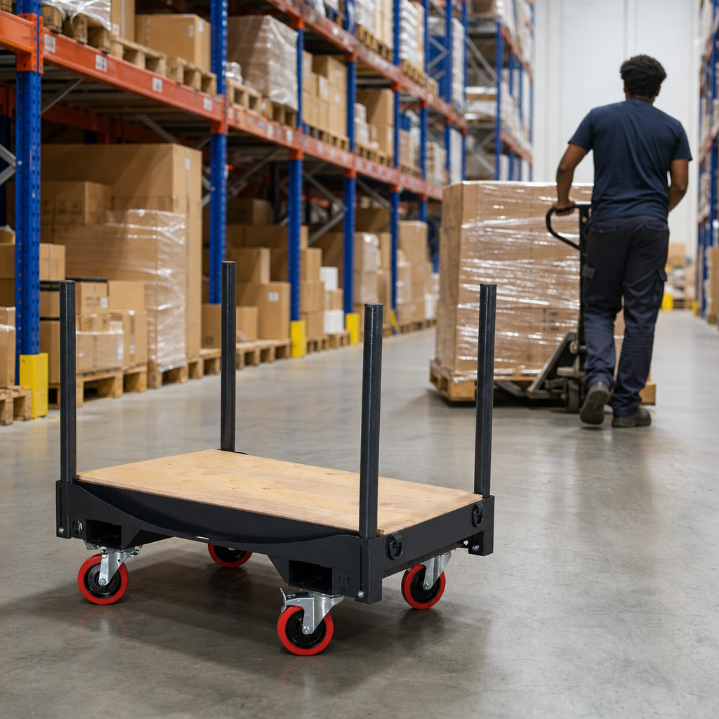 Heavy Duty Flatbed Trolley with 750kg Load Capacity