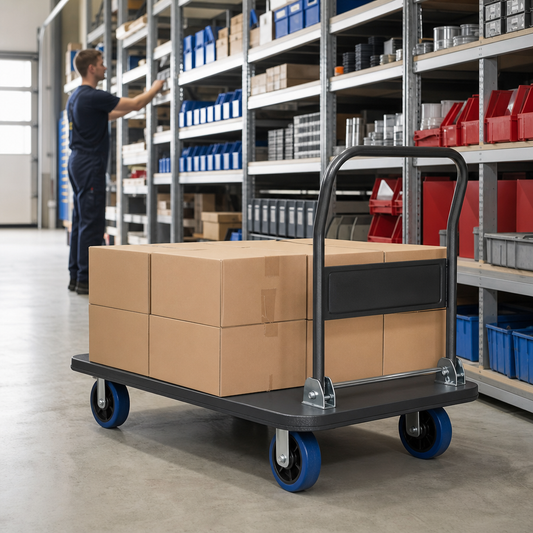 Heavy Duty Flatbed Trolley with 750kg Load Capacity