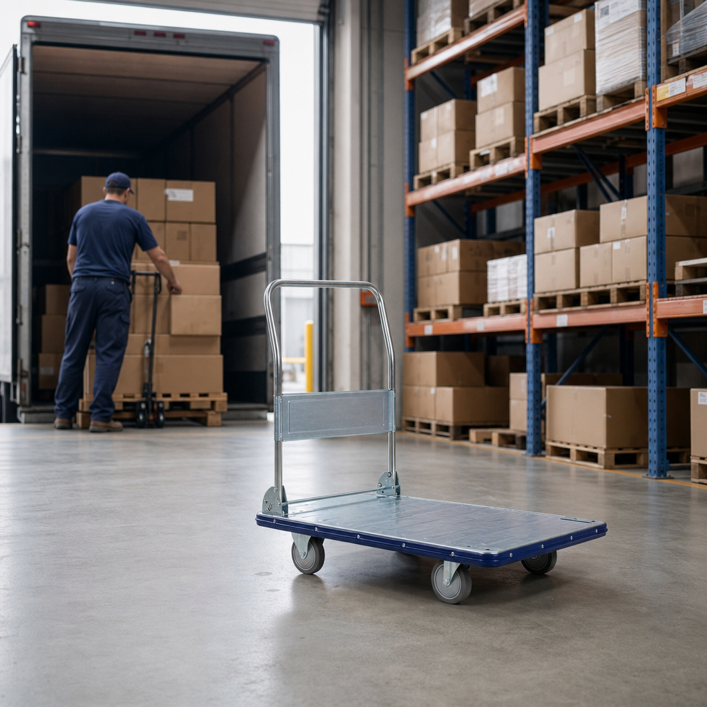 Heavy Duty Folding Steel Platform Truck 350kg Capacity