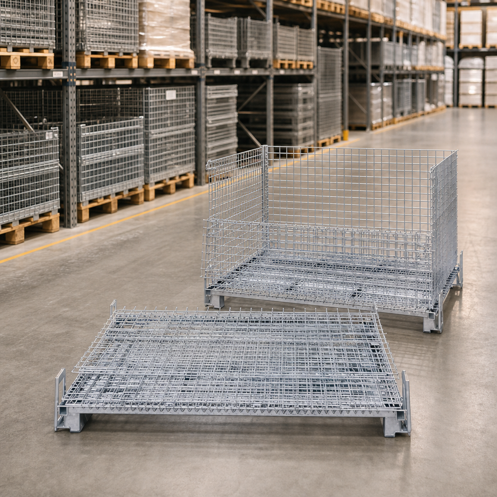 Heavy Duty Folding Wire Mesh Pallet Cage