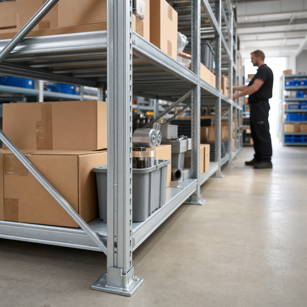 Heavy Duty Galvanised Floor Fixings for Shelving Uprights
