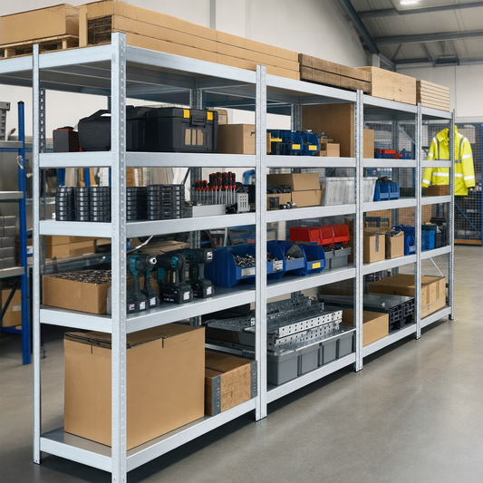 Heavy Duty Galvanised Steel Shelving Bay 350kg per Shelf