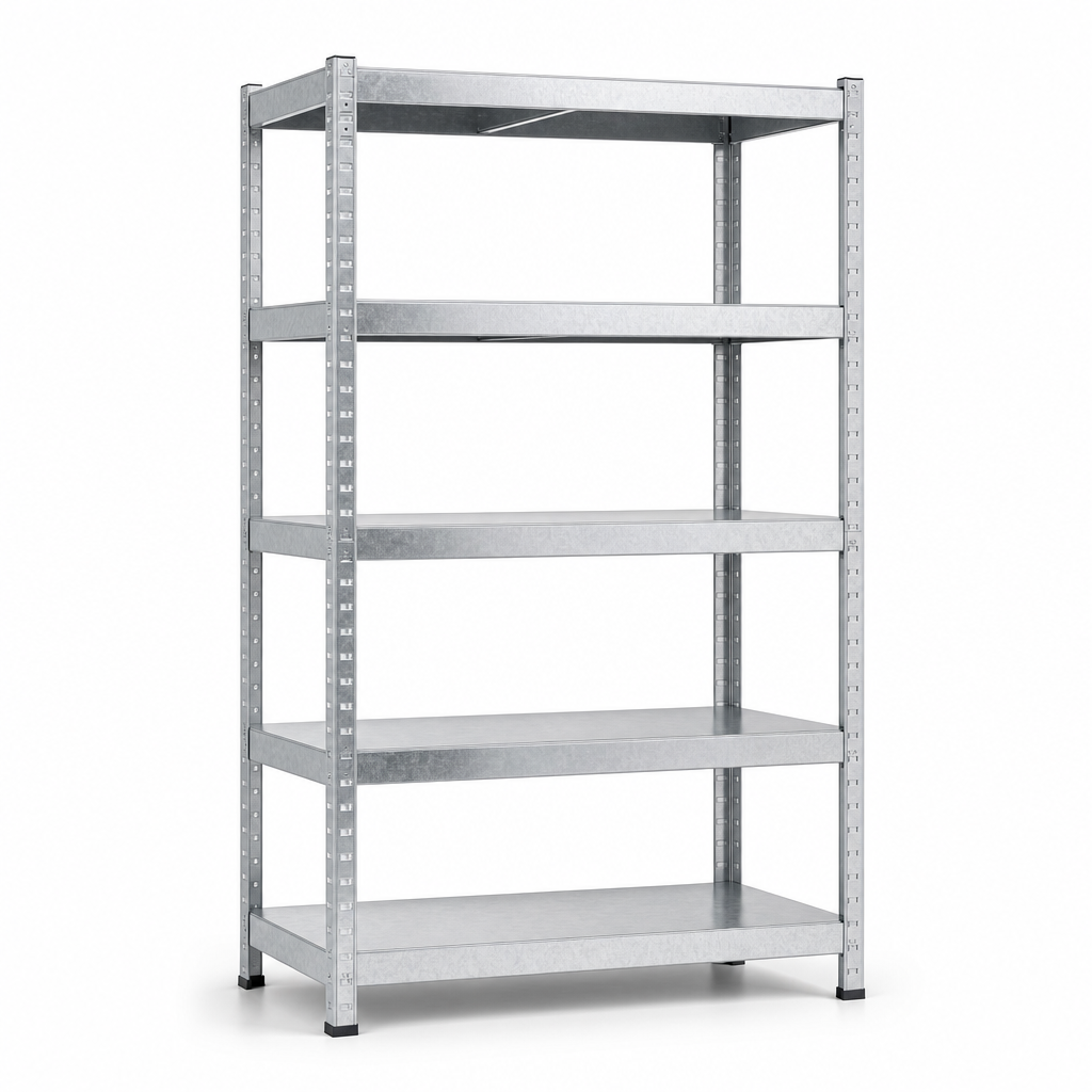 Heavy Duty Galvanised Steel Shelving with Solid Shelves