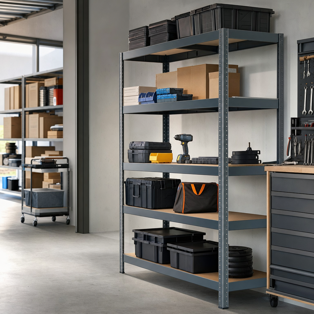 Heavy Duty Garage Shelving 2000h x 600d with 4 Shelves