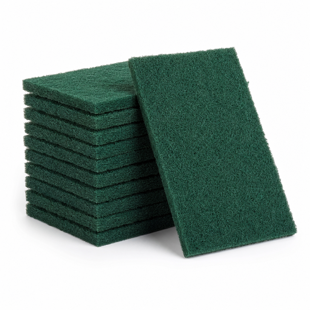 Heavy Duty Green Cleaning Scourer Pads Pack of 10
