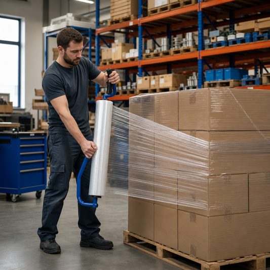 Heavy Duty Hand Held Pallet Wrap Dispenser